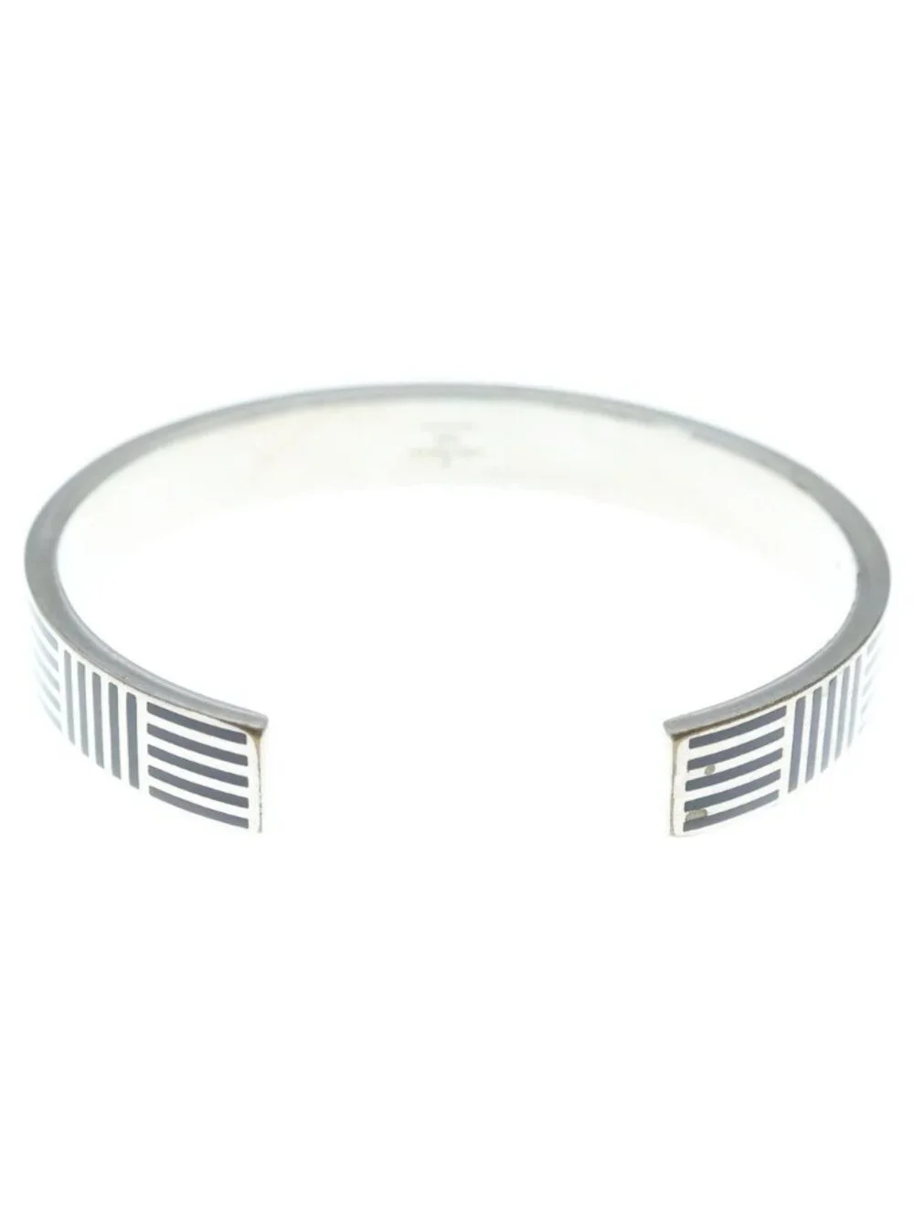 Louis Vuitton Damier Color Bracelet Silver Black Metal
